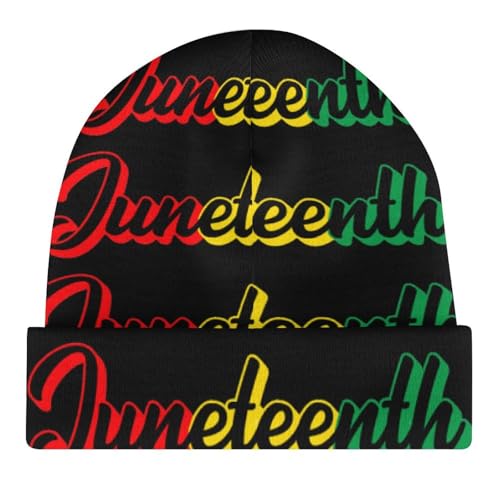 Juneteenth Freedom Day African American Kids Beanie Hat for for Girls Boys Children Cap Winter Knitted Chemo Cancer Headwear Accessories Gifts Decoration Black4