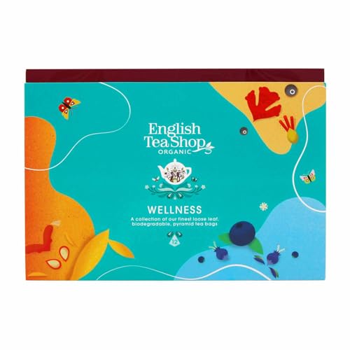 ETS Teegeschenk Wellness | zum Geburtstag, Muttertag, Ostern, Weihnachten | BIO 12 Pyramidenbeutel