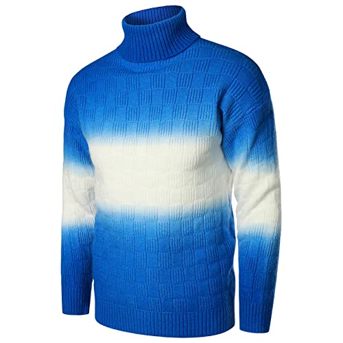 Trench homme bleu en laine dégradée idéal pour les balades d'automne et soirées d'hiver