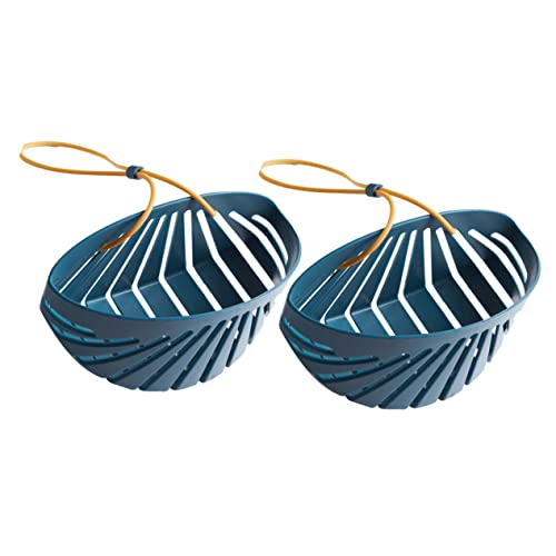 Cabilock 2 Piezas Lavabo Cesta Colgante Encima Lavavajillas Estera Esponja Titular De La Cocina Dispensador Colador El Secado Hundir Junta Enchufar Drenar Escurridor De Cocina Blue