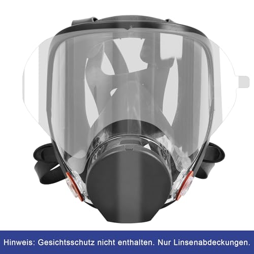 SZONEE 40 Stück Abziehbare Linsenabdeckung kompatibel für 3M 6885, 6000, 6700, 6800, 6900 Serie Gesichtsschutzabdeckung