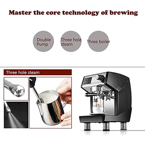WSJTT Semi-Automatic Macchina da caffè,con Steam Milk Frother e Double Pompa ad Acqua Commerciale e caffè,for Espresso… - immagine 4