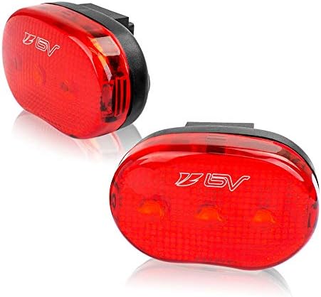 BV Rear Bike Tail Light 2 Pack, Bicycle LED Rear Lights, Easy to Install for Cycling Safety Flashlight