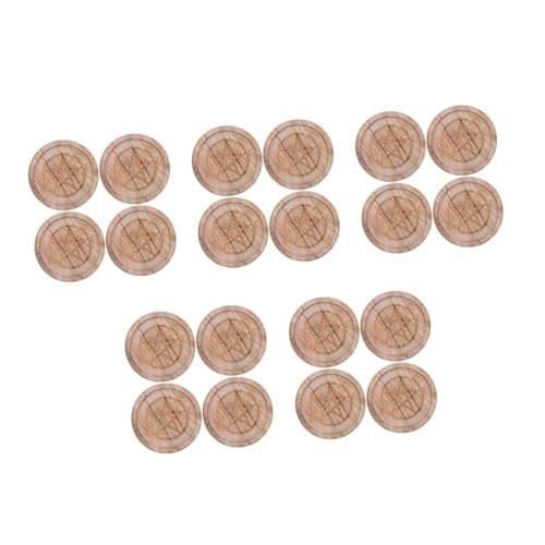 PRETYZOOM 20 Piezas Puesto De Vela Bandeja Candelabro Candelabro Rústico Placa De Quemador De Incienso Plato De Altar De Madera