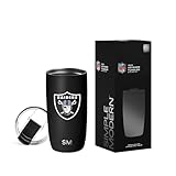 Simple Modern Officially Licensed NFL Las Vegas Raiders 16oz Travel Coffee Tumbler with Flip Lid | Stainless Steel Cup | Football Gifts for Men, Women | Voyager Collection | Las Vegas Raiders