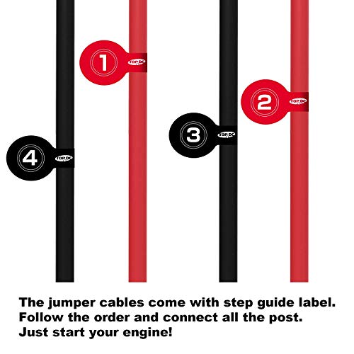 Topdc 2 Gauge 20 Feet Jumper Cables With Ul-Listed Clamps For Car, Suv And Trucks Battery, Heavy Duty Automotive Booster Cables For Jump Starting Dead Or Weak Batteries With Carry Bag #TOP5