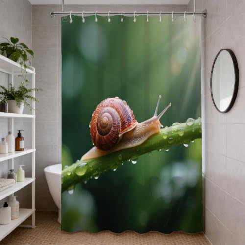 Rideau de douche tissu imprimé 3D paysage 200x200 polyester - 4