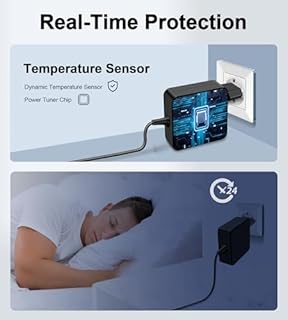 Adattatore da parete USB C da 65 W per Mac Book Pro, Huawei Matebook, Acer Chromebook, Dell, HP, Lenovo e tutti i computer portatili o telefoni intelligenti con USB di tipo C, compatibile anche con