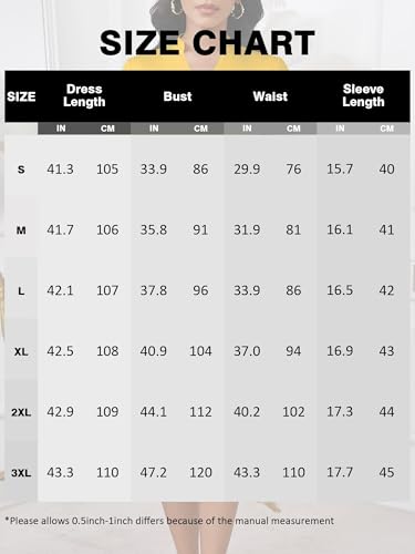 Image of PinkPatty Women's Casual A-line Midi Dresses 3 /4 Sleeve V Neck Fit and Flare Dress with Pockets