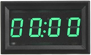 car Clocks for Dash with Backlight, Acouto Car Digital Clock 4.5-30V Multi-Functional LED Electronic Digital Luminous Car Watch Clock 24h Format Accessory Decoration for Car Truck Boats(Green)