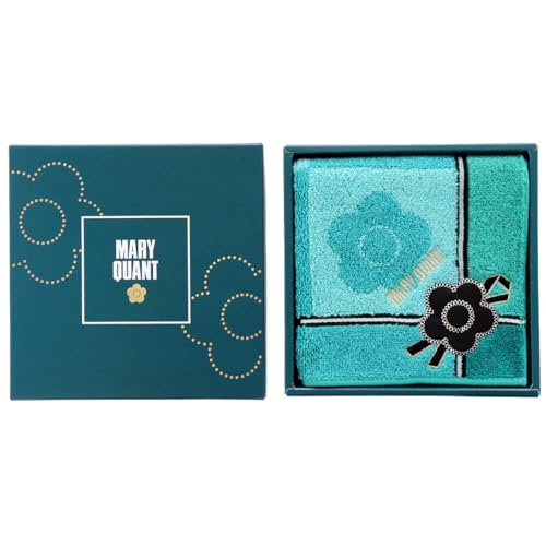 【マリークワント】 大判 タオルハンカチ（28cm）（パッケージ入り）スパンコール刺繍 (グリーン) 婦人 レディース タオル ハンドタオル タオル:約28cm 001398-0001-01