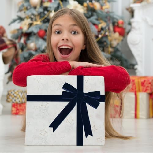 Image of Tsorode 10 Yards Black Velvet Ribbon 1 Inch for Christmas Tree,Velvet Christmas Ribbon for Gift Wrapping Crafts Bow Wreath Holiday Decorations (Navy, 1 inch-10 Yard)
