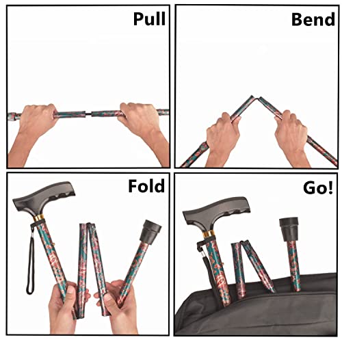 image for Generic Foldable Walking Cane, Portable Hand Walking Stick, Walking Ca