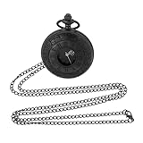 Montre de poche pour homme - sa taille légère et compacte rend la montre de poche vintage facile à transporter et à ranger, offrant une montre de poche décorative rétro pratique