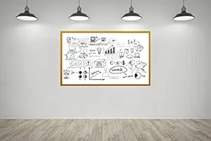 WallDesign Dry Erase WhiteBoard Vinyl Film (3ft x 5ft) Present and Brainstorm Easily, Write and Erase Your Thoughts