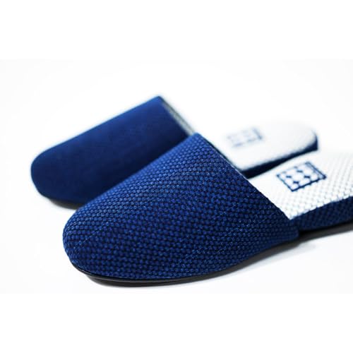 瑠璃色 No.410 JAPAN BLUE SLIPPER Lサイズ / スリッパ 藍染 抗菌 防臭 風合い 色合い 勝色 浅葱色 26cm前後 埼玉県