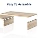 immagine 4FITUEYES Dual Supporto per Monitor in Legno Oak Girevole Lunghezza Regolabile Supporto per PC Schermo e Computer Portatile 92.5-108x23.5x10.2cm DT108006WO