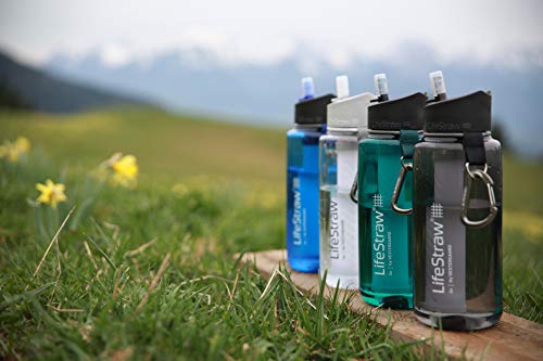 Lifestraw Go Water Filter Bottles With 2-Stage Integrated Filter Straw For Hiking, Backpacking, And Travel, 1L; Teal 1L #TOP4