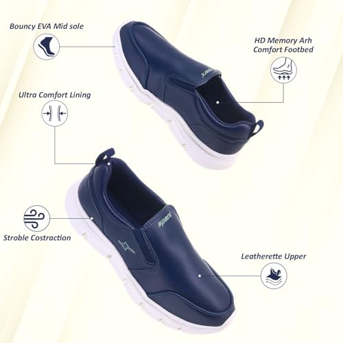 Image of SPARX Sports Running Shoes for Men - Lightweight Breathable Lace-Up Athletic Shoes with Cushioned Comfort, Shock Absorption, Durable Grip, Flexible Sole & Everyday Walking Performance