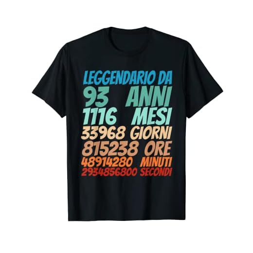 Legendario desde 93 años 93 cumpleaños mujeres Hombres Camiseta