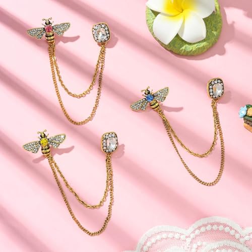 Image of Ipotkitt Bee Rectangle Biology Theme Fruit Vegetable Snake Ice Cream Brooches Insect Dessert Strawberry Lapel Pins for DIY Jewelry Craft Clothes Decor