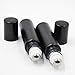 Elfenstall- 5PCS 10ml (1/3oz) Glass Roll on Cool Black Colorful Stainless Steel Roller Ball Essential Oils Perfume Heavy Thick Glass Bottles Black Cap Stainless Steel Roller