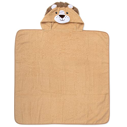 Baby Animal Hooded Towel And Washcloth Set For Newborns, Infants, Toddlers Boys And Girls 3-24 Months (Lively Little Lion) #TOP3