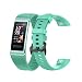 Produktbild Wisvis Blaugrünes Weiches Silikonarmband Kompatibel mit Huawei Band 3 Pro Ersatzarmband Armband Kompatibel mit Huawei Band 4 Pro