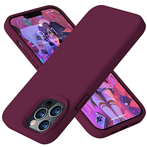 Vooii Compatible With Iphone 12/12 Pro Case 6.1 Inch, Baby Skin Grade Liquid Silicone Full Body Protective Bumper Slim Case, 1.5 Mm Edges Camera Protective, Support Wireless Charging - Winered #TOP14