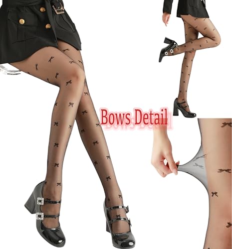 Image of Sahabowi Women's Sheer Tights, High Waist Pantyhose, Vintage Control Top Stockings,Shaping Pantyhose Slimming Butt Lifting