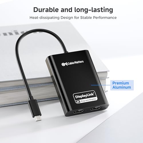 Adaptador USB C a HDMI para dos monitores extendidos en macOS y portátiles Windows 6