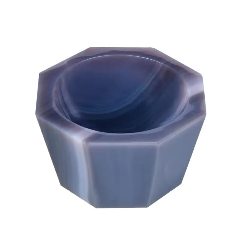 Deepen Natural Agate Mortar with Rod Laboratory Grinding Tank 60mm, 80mm, 90mm(130x108x45mm)