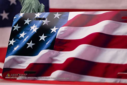 American Flag License Plates, Front License Plate Designs, Front Plate For Car, Made In Usa By Airstrike License Plates, (Made Of Metal)-235 #TOP5