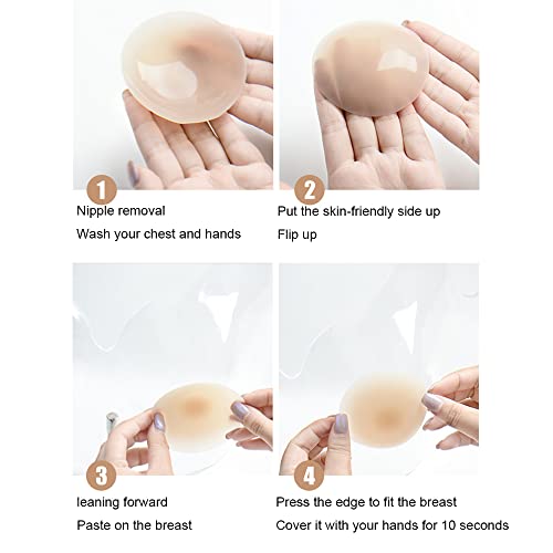 Oxt Nipple Cover, Nipple Pasties Upgraded, Pasties Premium Sports Bras For Women, Strapless Bras For Women Sticky Bra 1 Pairs Beige #TOP2