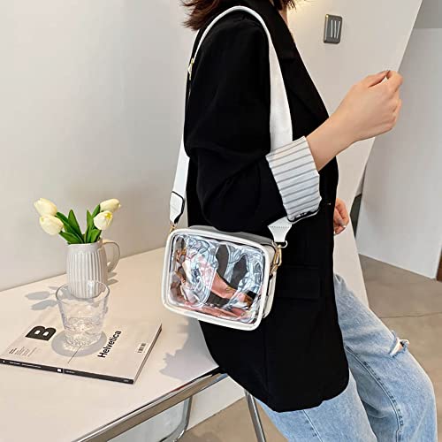 Clear Bag Stadium Approved Clear Purse Concert Stadium Clear Crossbody Bag Sports Events Pvc Clear Shoulder Bag Clutch Purse #TOP1
