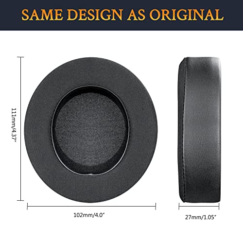 Image of SOULWIT Kraken Pro V2, 7.1 V2, Stormtrooper Headset Earpads Replacement - Black, Noise Isolating Memory Foam, Cooling Gel, 2 Pack