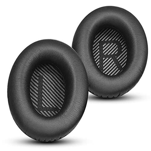 Earpad Cushions Replacement for Bose QuietComfort QC 2 15 25 35 Ear Cushions for QC2 QC15 QC25 QC35, Ae2 / Ae2i / Ae2W / Sound Link/Sound True (Black)