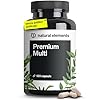 Multivitaminico Premium – multivitaminico completo ad alto dosaggio – 180 capsule – preziose vitamine dalla A alla Z – materie prime pregiate – con forme bioattive – senza additivi inutili
