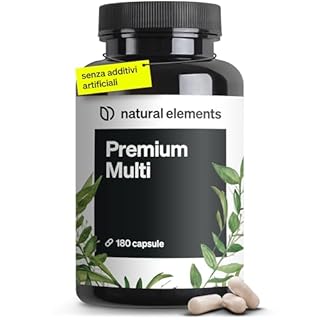 Multivitaminico Premium – multivitaminico completo ad alto dosaggio – 180 capsule – preziose vitamine dalla A alla Z – materie prime pregiate – con forme bioattive – senza additivi inutili