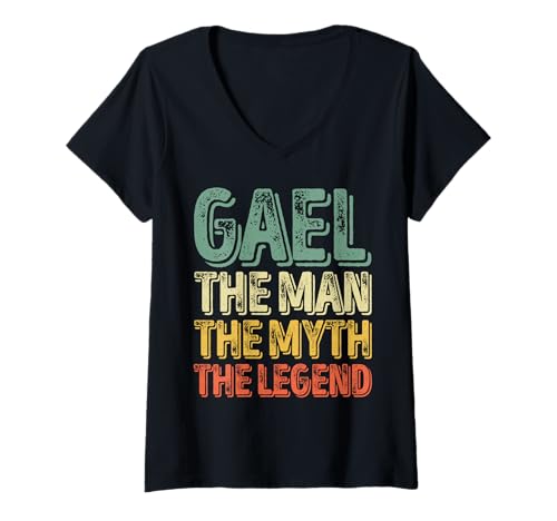 Mujer Gael The Man The Myth The Legend Camisa Nombre Gael Camiseta Cuello V