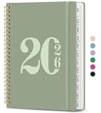 2026 Planner, Weekly and Monthly Calender Planner, Jan 2026 to Dec 2026, Hardcover 2026 Calendar Planner Book with Tabs & Inner Pocket, Office Home School Supplies for Women & Men - A5 (6.3