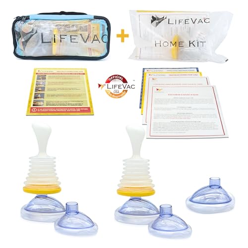 Image of LifeVac Home & Blue Travel Kit Combo - Portable Suction Rescue Device, First Aid Kit for Kids and Adults, Portable Airway Suction Device for Children and Adults
