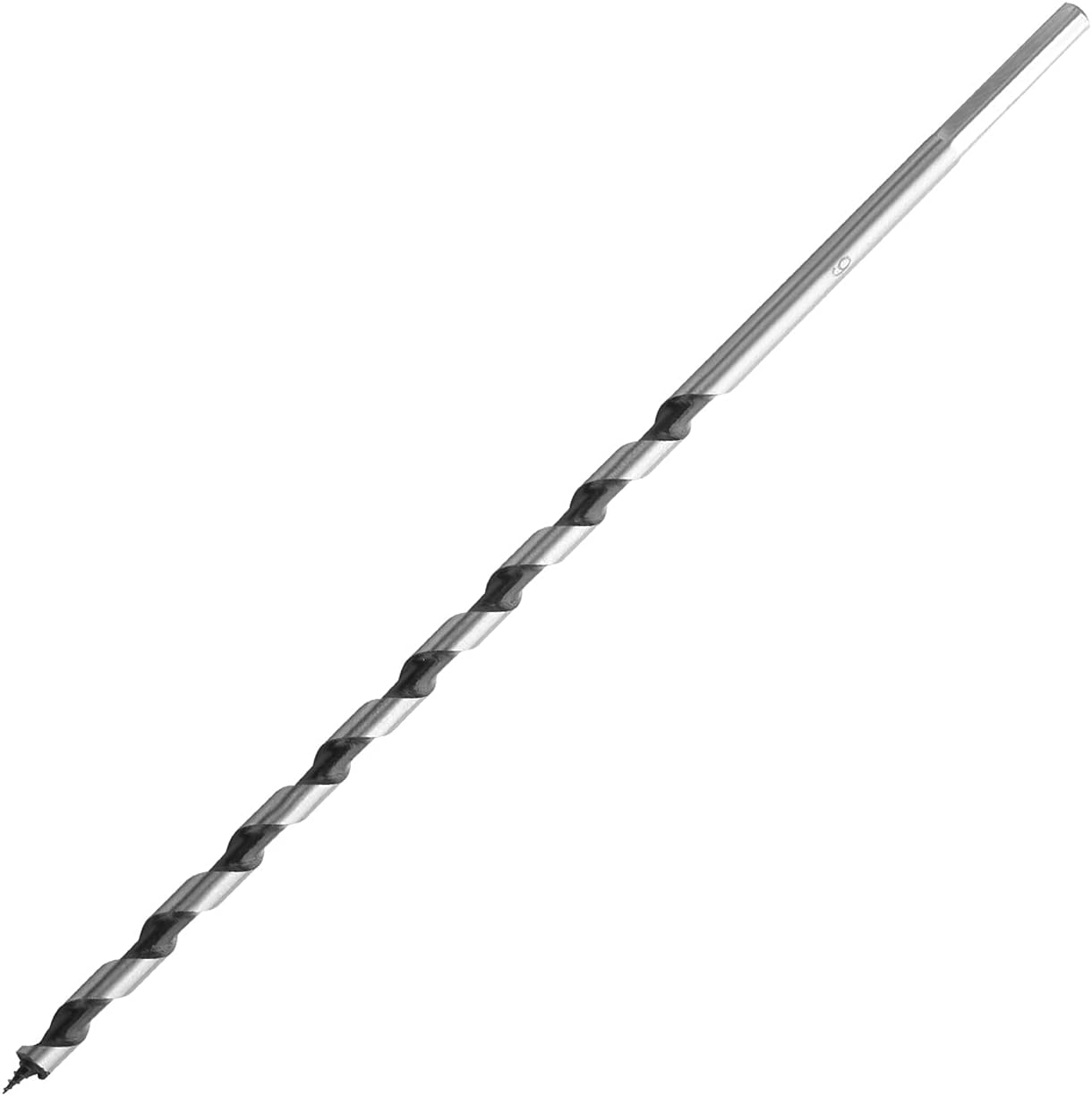 Auniwaig Auger Drill Bit Wood Hex Shank 6mm Cutting Dia High Speed Steel for Electric Bench Drill Woodworkingpentry