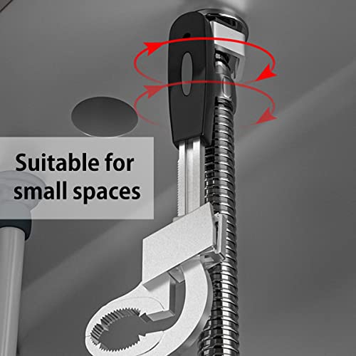 Aevxkhi Universal Adjustable Double-Ended Wrench With 3 Card Slots 4 In 1 Multifunctional Adjustable Wrench Universal Sink Plumbing Tools For Disassembly Assembly Of Sanitary Ware Pipe Puts Repair #TOP7