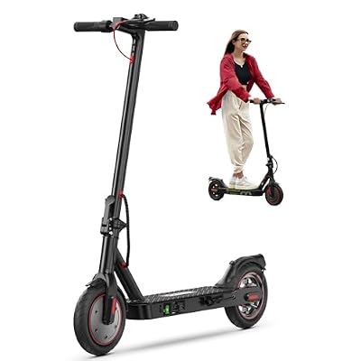iScooter Electric Scooter, 12 Miles Long Range, 18 Mph Top Speed, Commuting Electric Scooter with Cuise Control, Double Braking Systems Escooter for Adults and Teens - i8