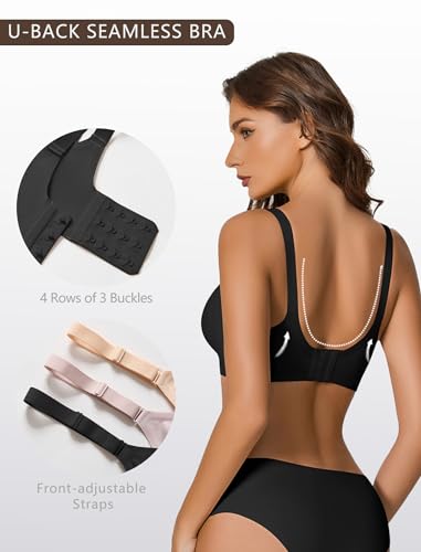 Avidlove Wireless Seamless Bras for Women No Underwire Padded Bra Full Coverage Comfortable Bras V Neck Everyday Bra2