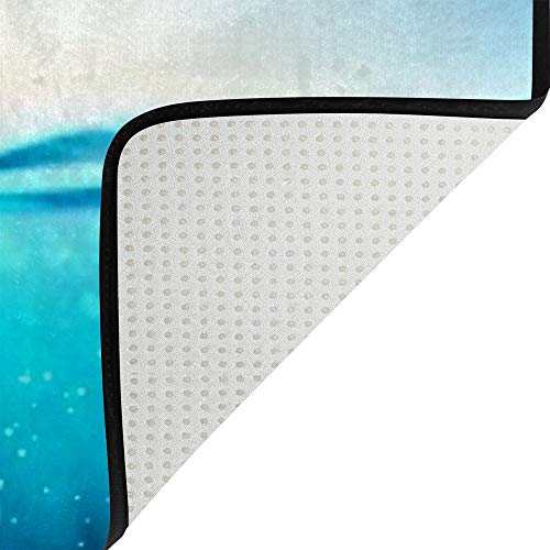 Tapis microfibre bleu ciel à vagues pour réveiller votre salon - 5