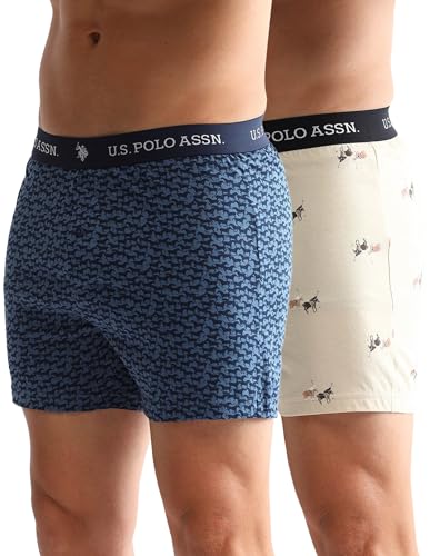 Image of U.S. Polo ASSN. Mens OEX09 Comfort Regular Fit Solid Boxers - Pack of 2