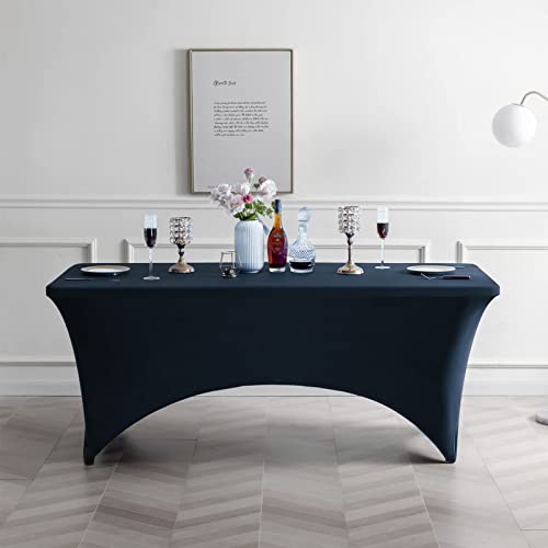Nappe extensible rectangulaire infroissable et lavable en élasthanne pour buffet - 7