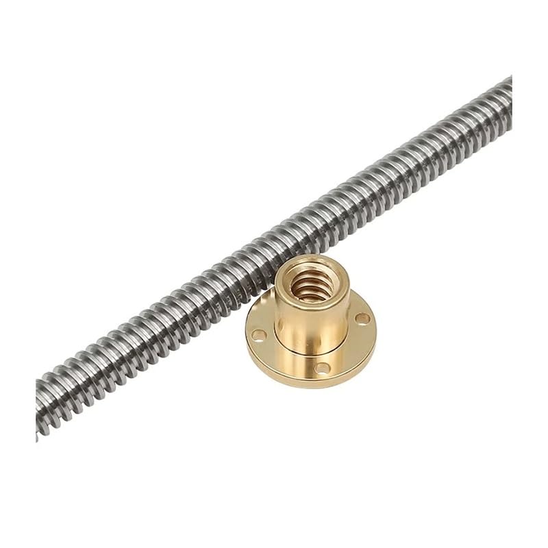 Tornillo de acero inoxidable T12 de 12 mm con tuerca de latón, paso helicoidal de 14 mm, 1 pieza(900mm)